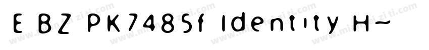 E BZ PK7485f Identity H字体转换